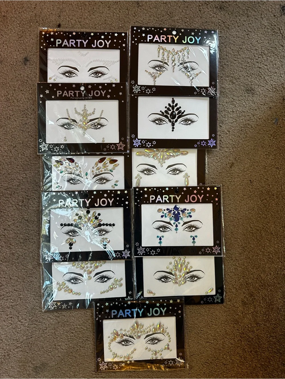 Face rhinestones